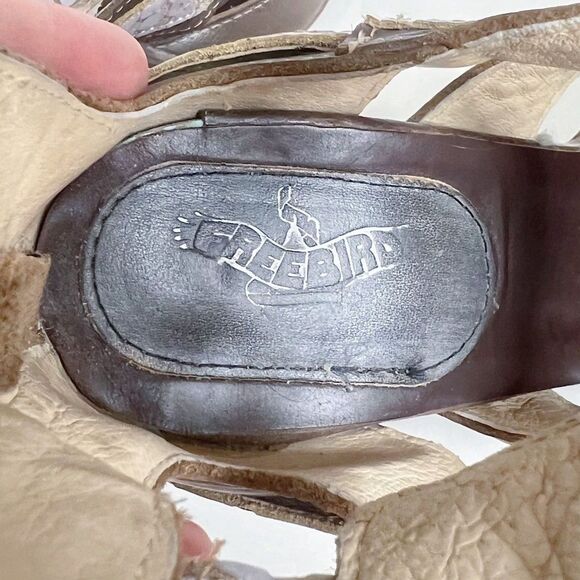 Freebird Jaclynn Strappy Heeled Sandals Heels Distressed Boho Western Size 10 - Picture 6 of 12